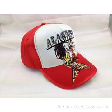 Plain Embroidered Baseball Caps Red Satin Baseball Hats for